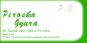 piroska gyura business card